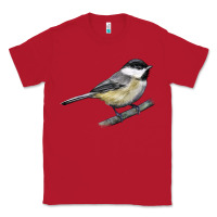 Red Black Capped Chickadee Classic Tee - LillyAllenDesigns