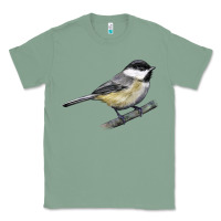 Sage Black Capped Chickadee Classic Tee - LillyAllenDesigns