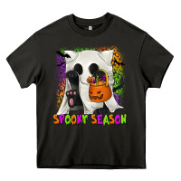 Asphalt Spooky Season Ghost Cat Heavy Core Tee - texasbilliewilder