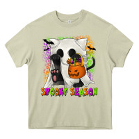 Mossy Spooky Season Ghost Cat Heavy Core Tee - texasbilliewilder