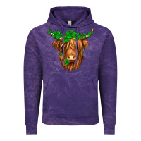 Cloud Purple St. Patrick’s Day Long Hair Shaggy Cow Vintage Hoodie - Jasminsmagicworld
