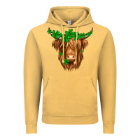 Vintage Mustard St. Patrick’s Day Long Hair Shaggy Cow Vintage Hoodie - Jasminsmagicworld