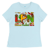 Baby Blue licensed practical nurse Ladies Tee - Zillion Design Studio