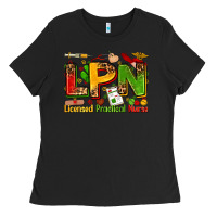 Black licensed practical nurse Ladies Tee - Zillion Design Studio