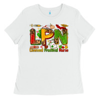 White licensed practical nurse Ladies Tee - Zillion Design Studio