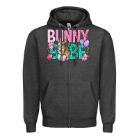 Charcoal Heather Bunny Babe Easter Zipper Hoodie - BundleAndBundleShop
