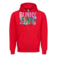 Red Bunny Babe Easter Zipper Hoodie - BundleAndBundleShop