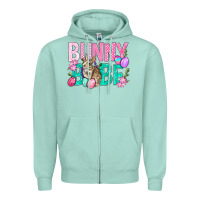 Seafoam Bunny Babe Easter Zipper Hoodie - BundleAndBundleShop