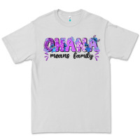 Dove Grey ohana means family with stitch Premium Tee - texasbilliewilder