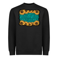 Black sunflower background Heavyweight Sweatshirt - BarkalooDesign