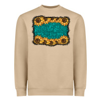 Mushroom sunflower background Heavyweight Sweatshirt - BarkalooDesign