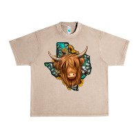 French Oak Texas map long haired shaggy cow Urban Heavy Tee - Jasminsmagicworld