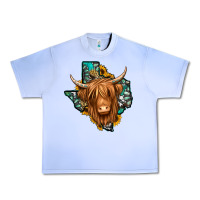 Grape Ice Texas map long haired shaggy cow Urban Heavy Tee - Jasminsmagicworld