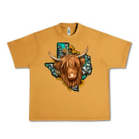 Peanut Butter Texas map long haired shaggy cow Urban Heavy Tee - Jasminsmagicworld