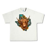 Pistachio Texas map long haired shaggy cow Urban Heavy Tee - Jasminsmagicworld