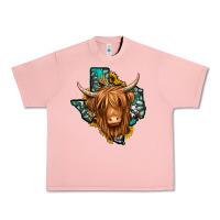 Salmon Texas map long haired shaggy cow Urban Heavy Tee - Jasminsmagicworld