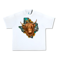 White Texas map long haired shaggy cow Urban Heavy Tee - Jasminsmagicworld