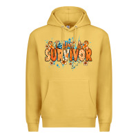 Antique Gold I am a survivor orange ribbon Kidney Cancer Premium Hoodie - NancyCooperArtShop