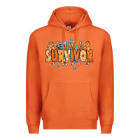 Carrot I am a survivor orange ribbon Kidney Cancer Premium Hoodie - NancyCooperArtShop