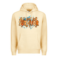 Pina Colada I am a survivor orange ribbon Kidney Cancer Premium Hoodie - NancyCooperArtShop