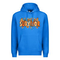 True Royal I am a survivor orange ribbon Kidney Cancer Premium Hoodie - NancyCooperArtShop