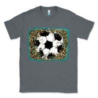 Charcoal Heather glitter football leopard Classic Tee - RanaPortraitStore