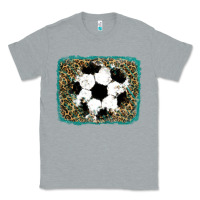 Heather Grey glitter football leopard Classic Tee - RanaPortraitStore