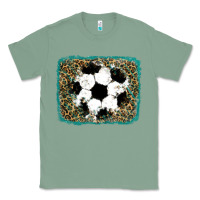 Sage glitter football leopard Classic Tee - RanaPortraitStore