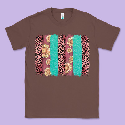 Valentine's Day Floral Leopard Brushstroke Classic Tee Designed By Adodesignshop