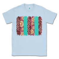 Dusty Blue valentine's day floral leopard brushstroke Classic Tee - AdoDesignShop