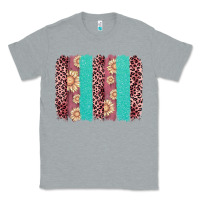 Heather Grey valentine's day floral leopard brushstroke Classic Tee - AdoDesignShop