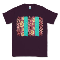Plum valentine's day floral leopard brushstroke Classic Tee - AdoDesignShop