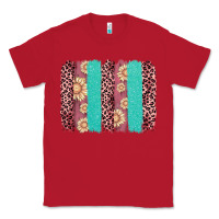Red valentine's day floral leopard brushstroke Classic Tee - AdoDesignShop