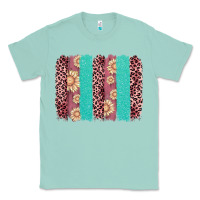 Seafoam valentine's day floral leopard brushstroke Classic Tee - AdoDesignShop