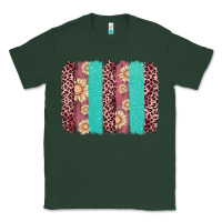 Sports Green valentine's day floral leopard brushstroke Classic Tee - AdoDesignShop