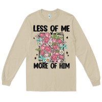 Mushroom less of me more of him Long Sleeve Tee - MaliasSmallBusiness