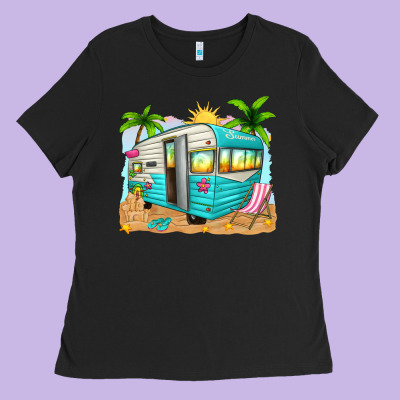 Summer Caravan Ladies Tee Designed By Texasbilliewilder