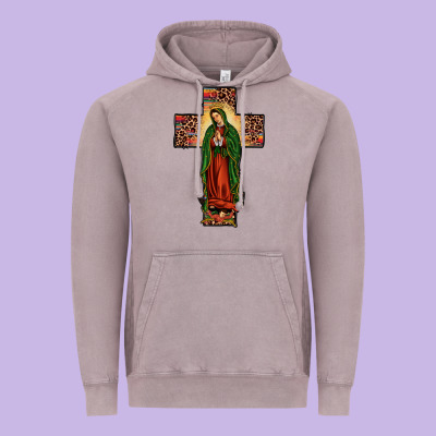 Our Lady Of Guadalupe Cross Vintage Hoodie Designed By Jahusdesignshop