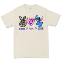 Bone peace love stitch Premium Tee - texasbilliewilder
