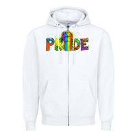 White Western Pride Zipper Hoodie - BundleAndBundleShop