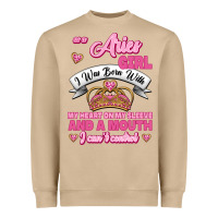 Mushroom As A Aries Girl I Was Born With My Heart On My Sleeve And A Mouth Heavyweight Sweatshirt - Jasminsmagicworld