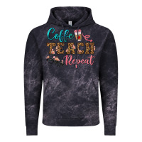 Cloud Black coffee teach repeat Vintage Hoodie - BundleAndBundleShop