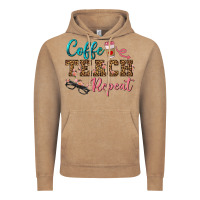 Vintage Coffee coffee teach repeat Vintage Hoodie - BundleAndBundleShop