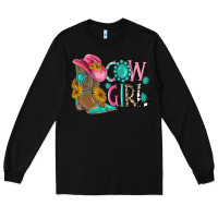 Black cow girl western boots Long Sleeve Tee - MaliasSmallBusiness