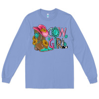 Colony Blue cow girl western boots Long Sleeve Tee - MaliasSmallBusiness