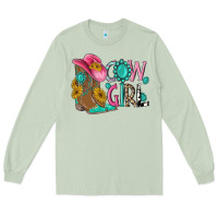 Matcha cow girl western boots Long Sleeve Tee - MaliasSmallBusiness