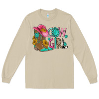 Mushroom cow girl western boots Long Sleeve Tee - MaliasSmallBusiness