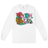 White cow girl western boots Long Sleeve Tee - MaliasSmallBusiness
