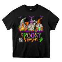 Black Spooky Season Gnomes Heavy Core Tee - texasbilliewilder