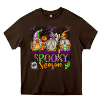 Chocolate Brown Spooky Season Gnomes Heavy Core Tee - texasbilliewilder